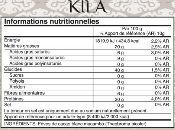 Fèves de Macambo torréfiées "KILA"